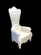 White with White Throne Chair     Curbside Deliveryy Only